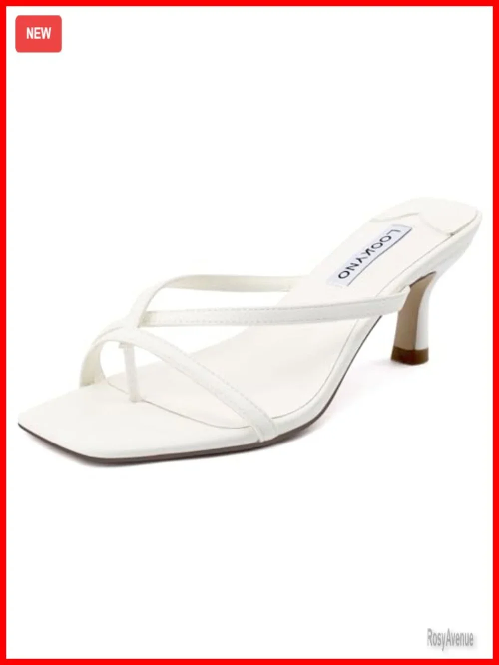 Kitten Heels Square Open Toe Thong Sandals Low Heel Party